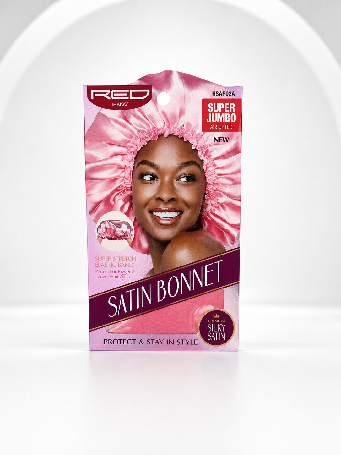 Stylish Satin Bonnet - Pink