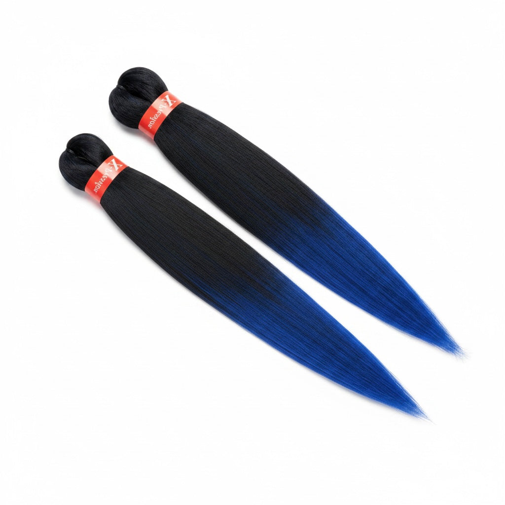 Xpression Pre-Stretched Ultra Braids - T1B/Blue