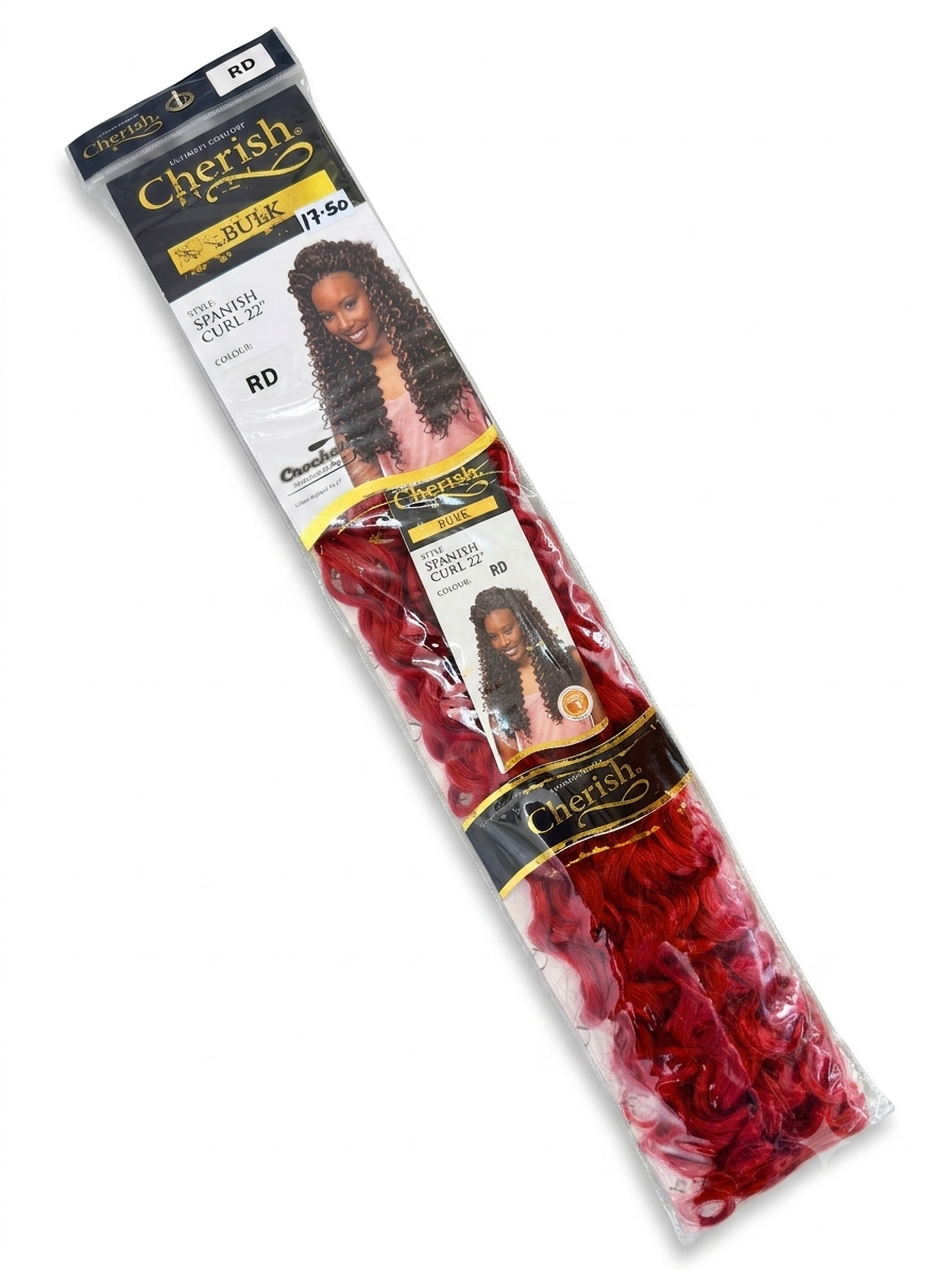 Spanish Curl Crochet- RED