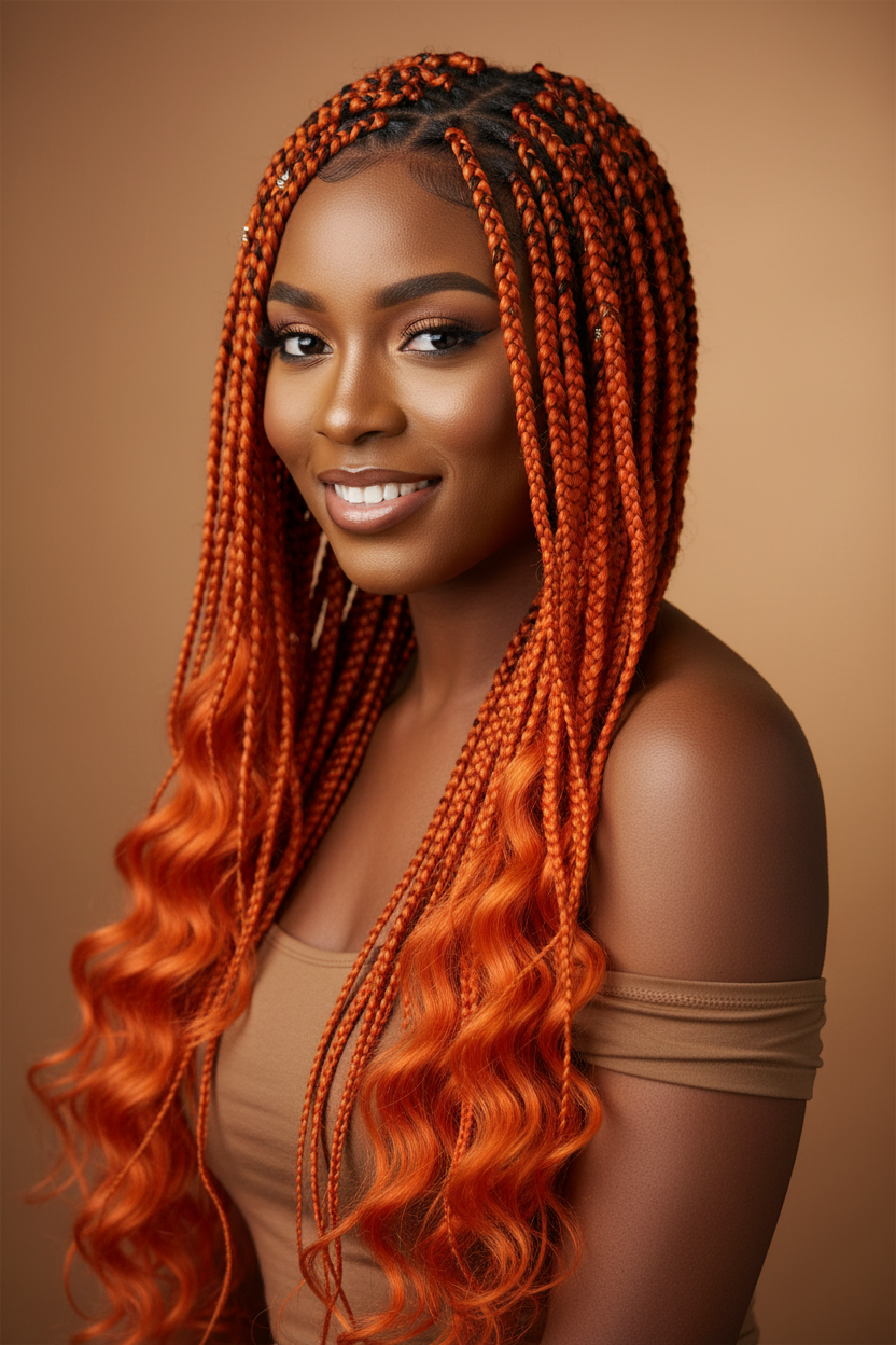 Lush Wow Braids; Fire Orange