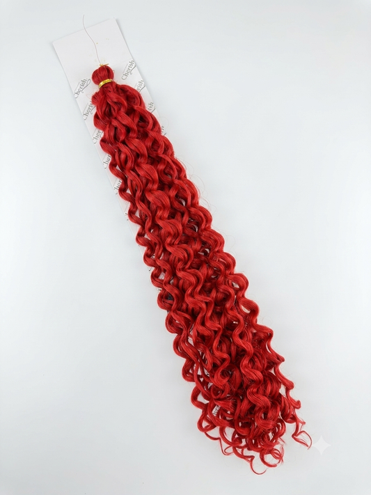 Spanish Curl Crochet- RED