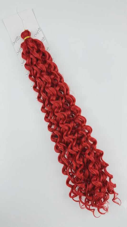 Spanish Curl Crochet- RED